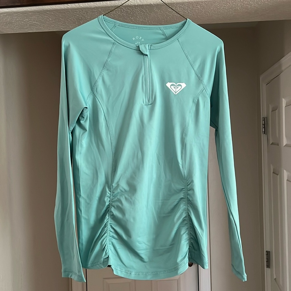 Turquoise swim shirt